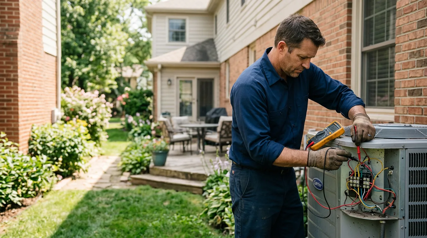 HVAC technician working near Hitchita, OK